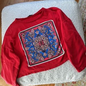 Zara cropped sweatshirt / made in Morocco